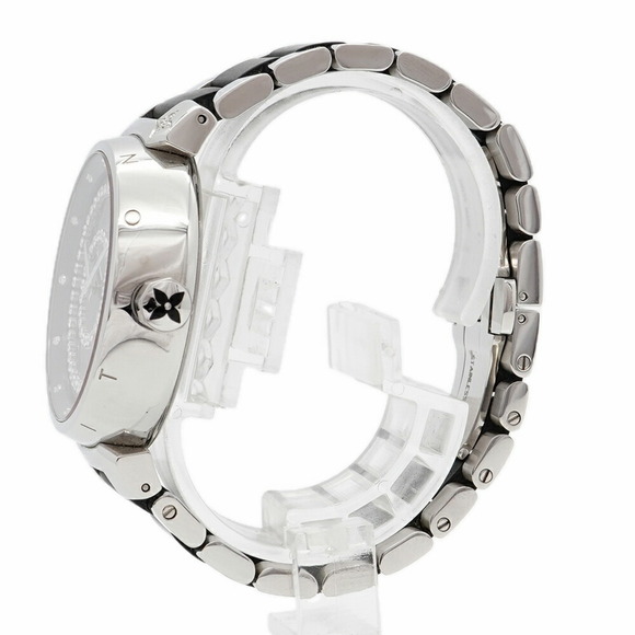Louis Vuitton Tambour Diamant GM Q111C Black Dial Men's Watch
